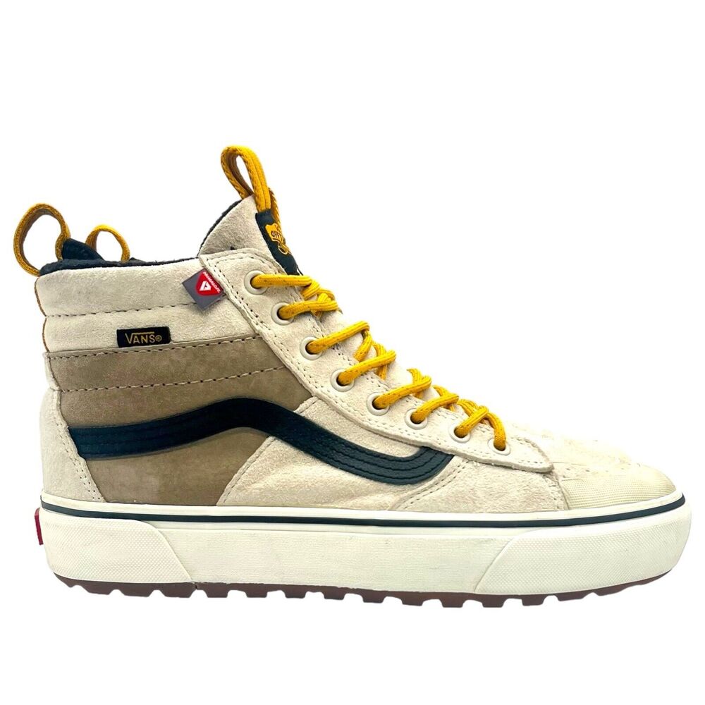 Vans Cream and Tan High-Top Athletic Shoes